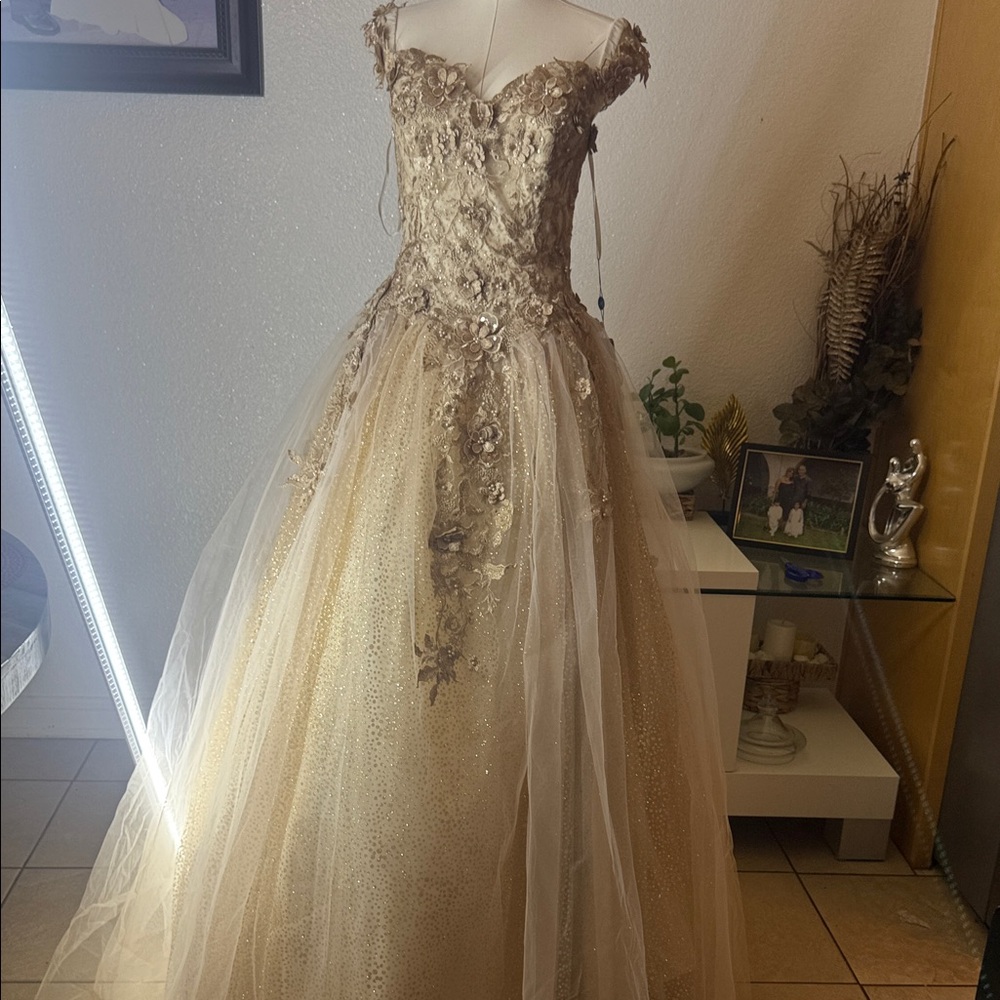 Elegant Gold Ball Gown